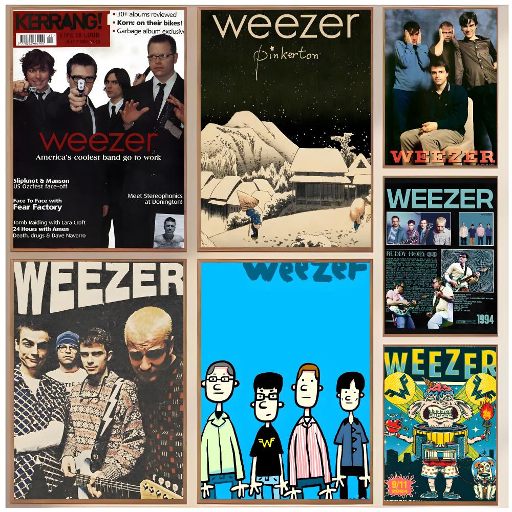 Interior Design Poster - Zespół rockowy W-Weezer. Plakat zespołu. Klasyczny