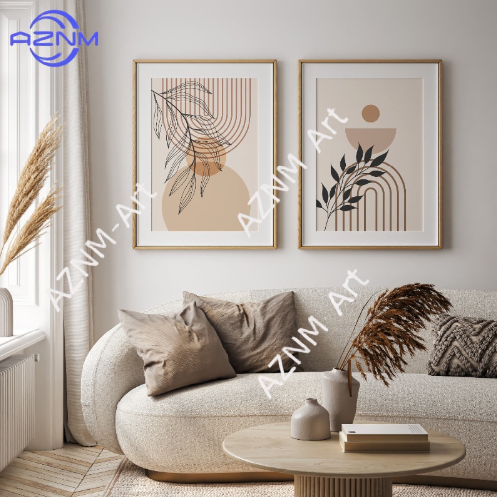 Abstract Canvas Set - 1/2 szt. Zielony zestaw obrazów na