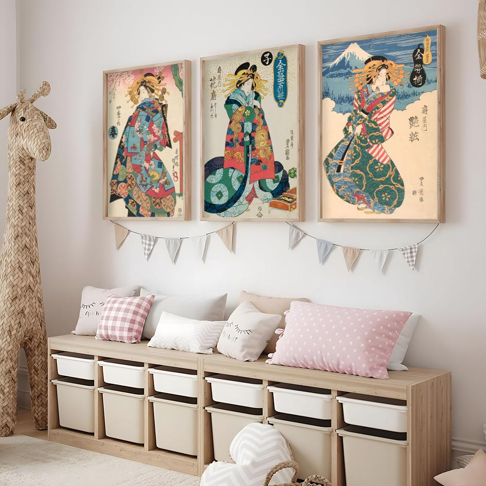 Retro Japońska Gejsza Plakat M – Interior Design Poster recenzja i cena