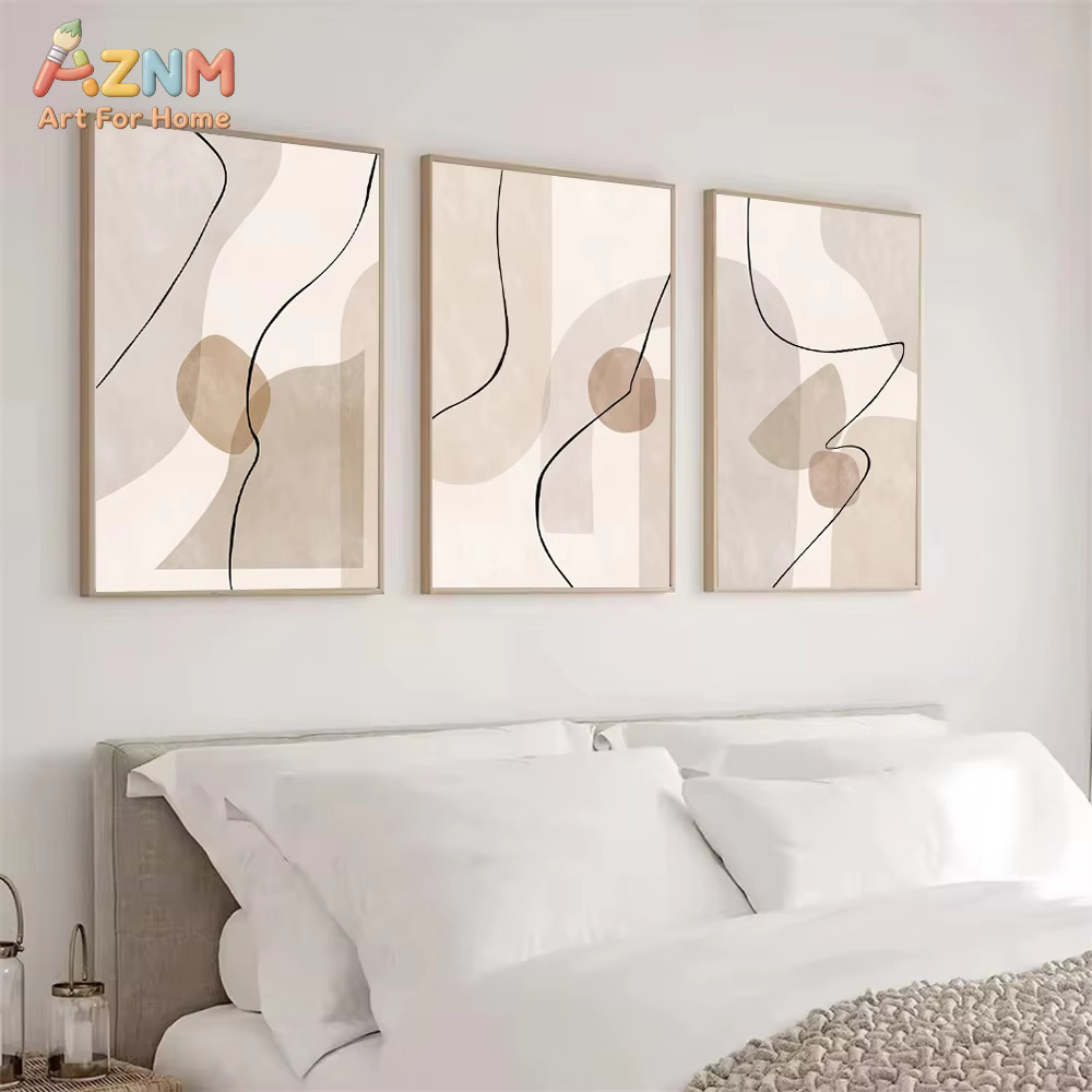 Abstrakcyjne Beżowe Geometrycz – Interior Design Poster recenzja i cena