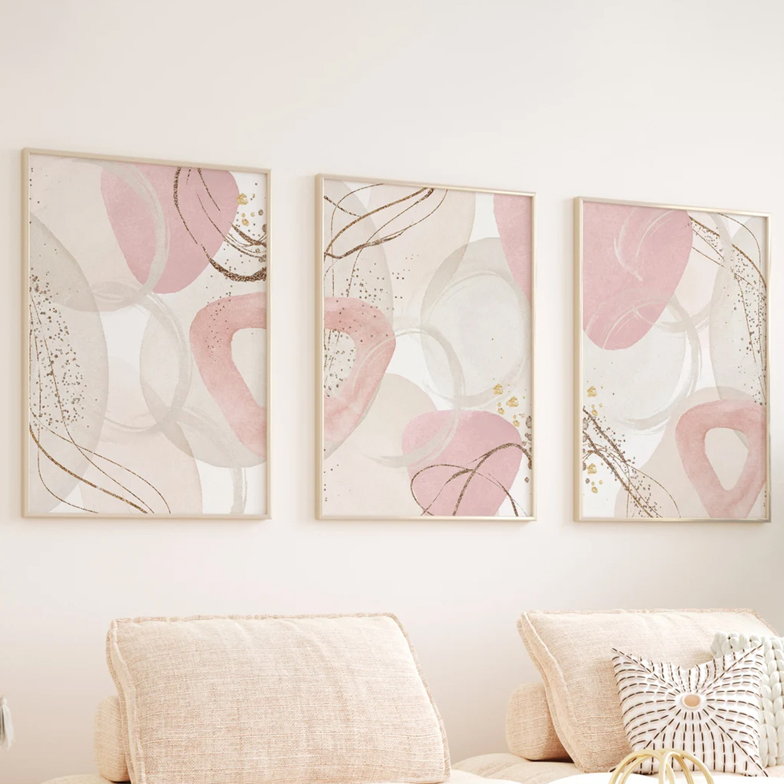 3-częściowy zestaw obrazów na  – Abstract Canvas Set recenzja i cena