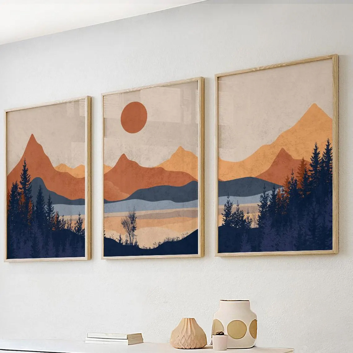 3 szt./zestaw bezramowe, terak – Abstract Canvas Set recenzja i cena