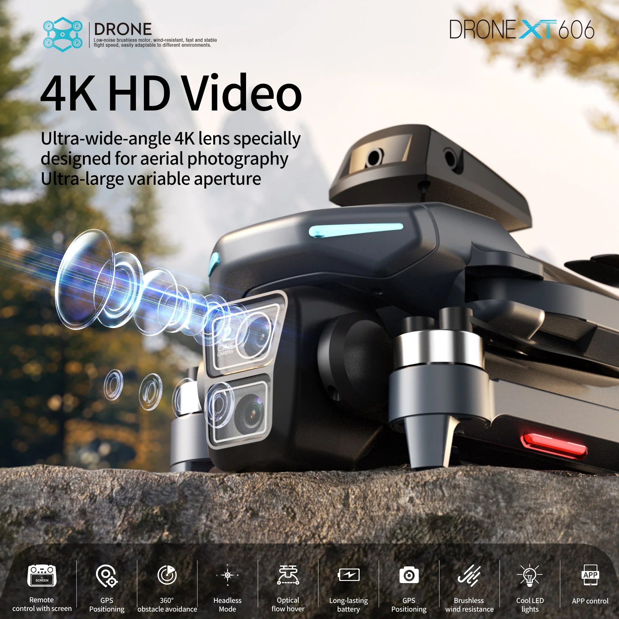 Oryginalny dron XT606 MAX GPS  – Interior Design Game recenzja i cena