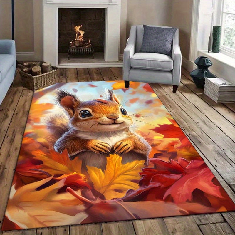 Dywan z motywem jesiennych wie – Interior Design Living Room Ideas recenzja i cena