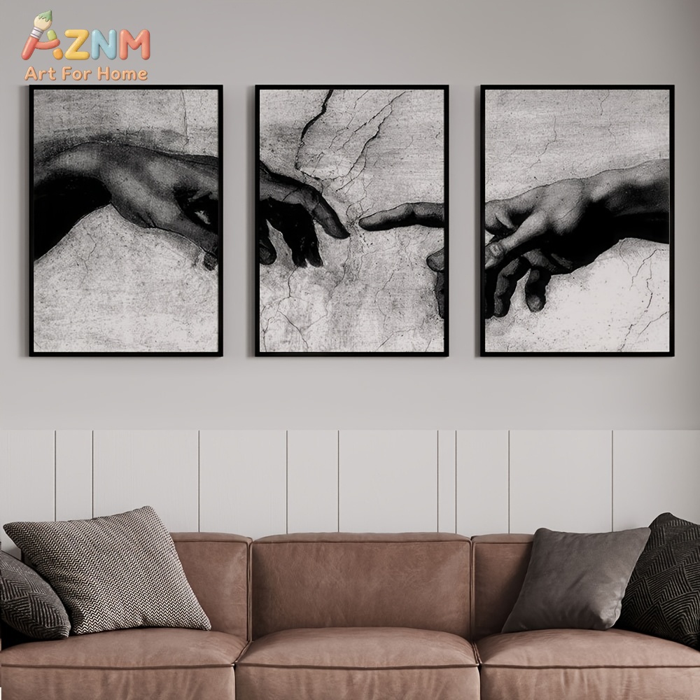 3 SZT. Czarno-Białe Obrazy na  – Abstract Canvas Set recenzja i cena