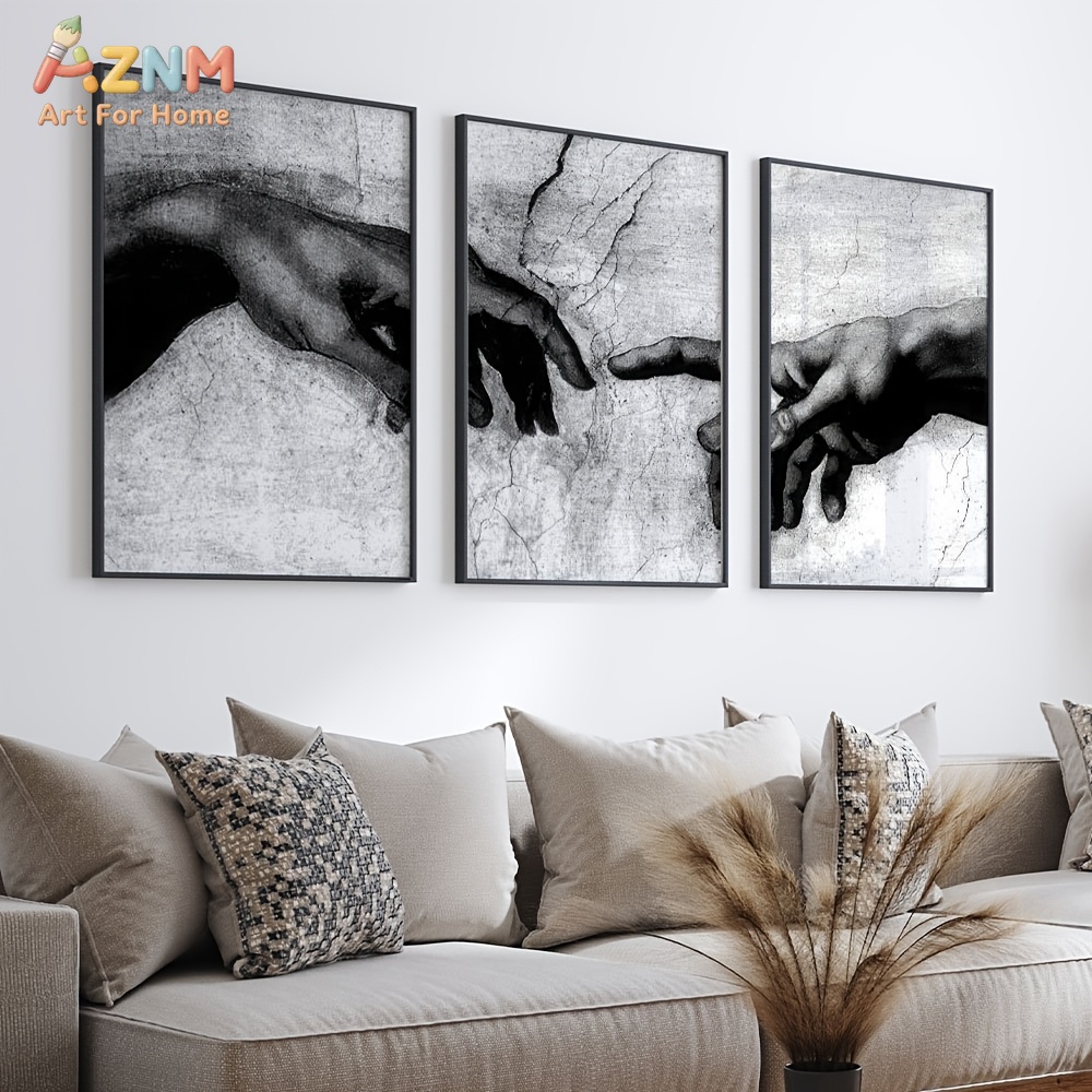 3 SZT. Czarno-Białe Obrazy na  – Abstract Canvas Set recenzja i cena