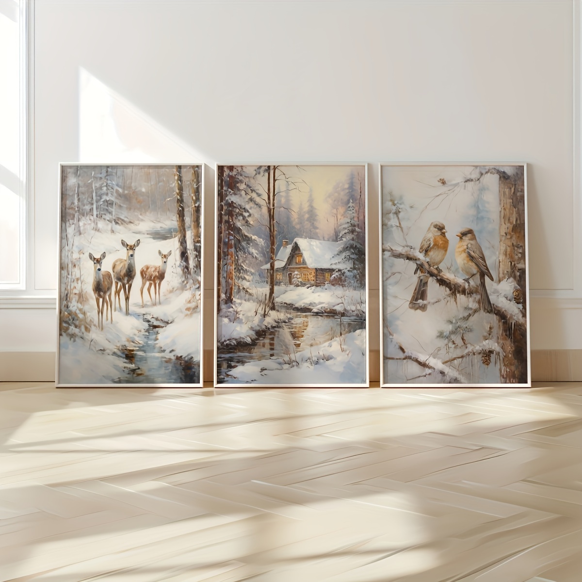 3 szt. bezramowe obrazy na płó – Abstract Canvas Set recenzja i cena