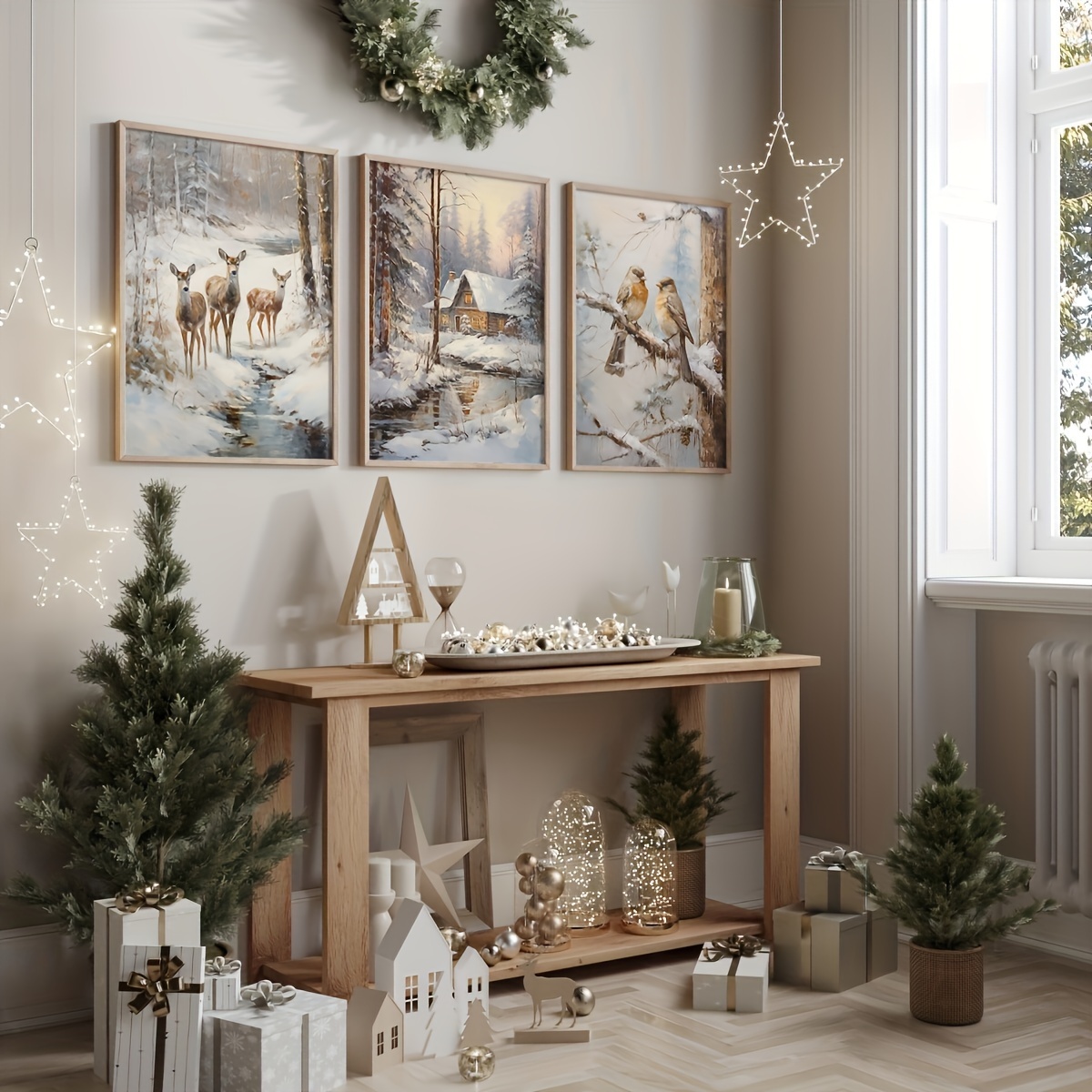 3 szt. bezramowe obrazy na płó – Abstract Canvas Set recenzja i cena