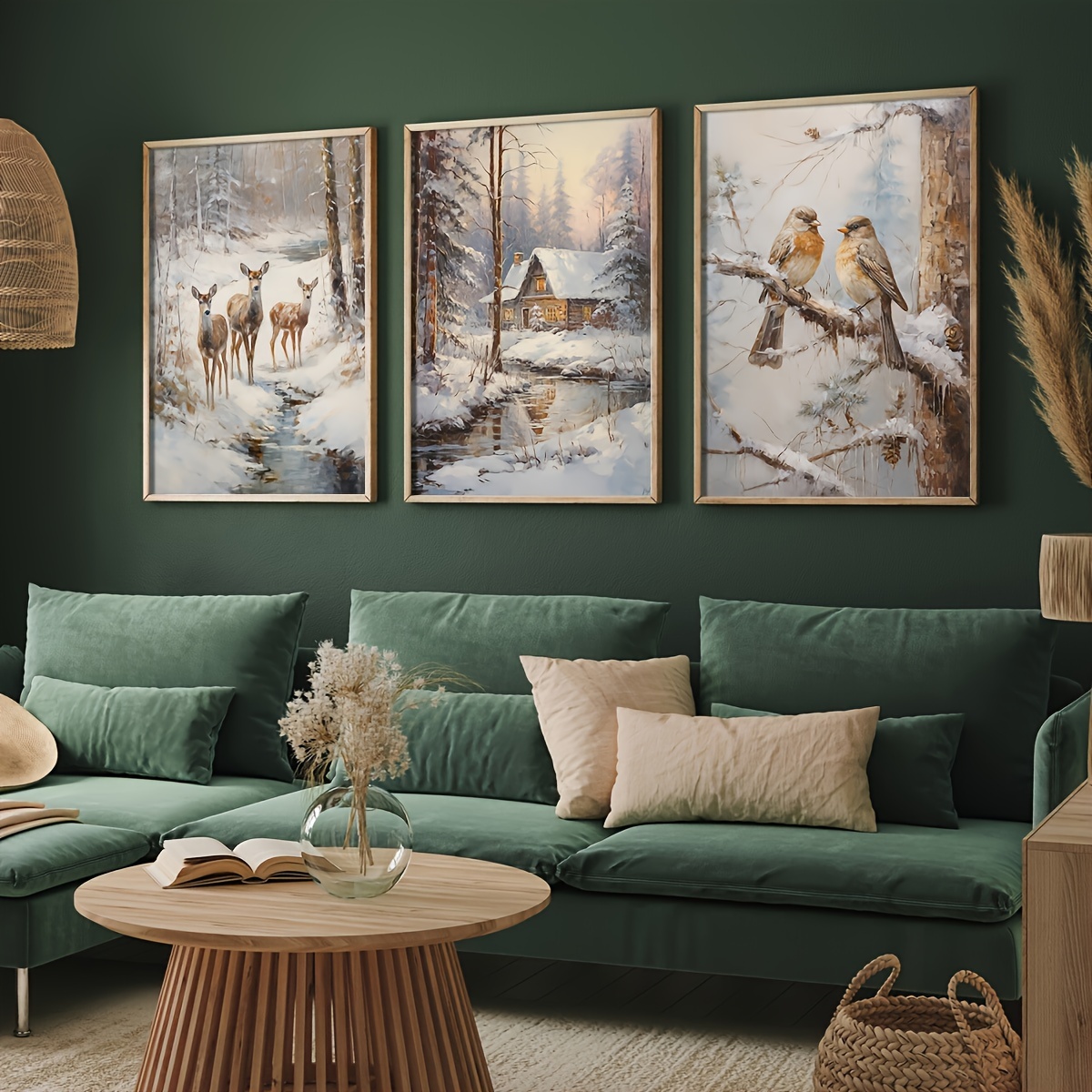 3 szt. bezramowe obrazy na płó – Abstract Canvas Set recenzja i cena
